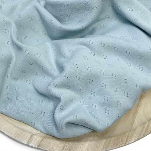 RESTSTÜCK 1,70m !!! - Pointoille Jersey - light blue