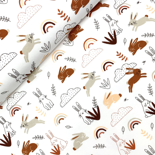 RESTSTÜCK 1,00m !!! - Jersey - Rabbit & Clouds
