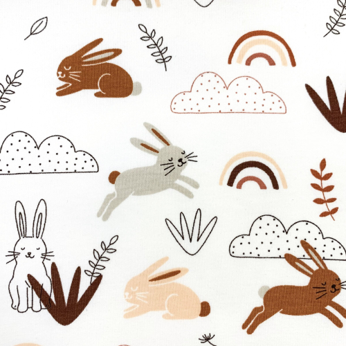 Preview: RESTSTÜCK 1,00m !!! - Jersey - Rabbit & Clouds
