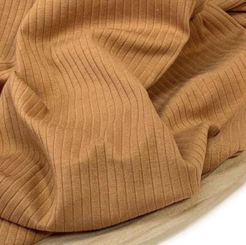 Rippenjersey - Mandy - caramel