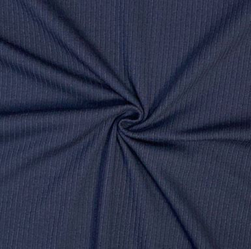 Preview: RESTSTÜCK 0,90m !!! - Rippenjersey - Mandy - navy