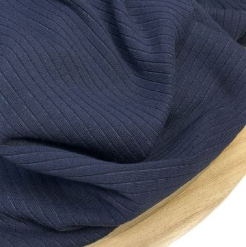 RESTSTÜCK 0,90m !!! - Rippenjersey - Mandy - navy