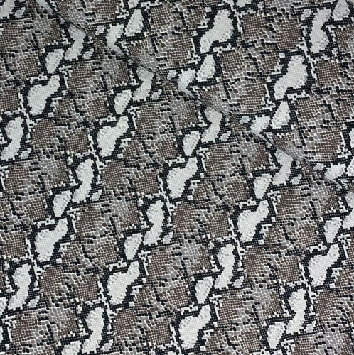 Preview: RESTSTÜCK 1,10m !!! - Jersey - Schlangenprint - schwarz/grau/taupe