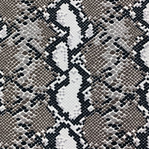 Preview: RESTSTÜCK 1,10m !!! - Jersey - Schlangenprint - schwarz/grau/taupe
