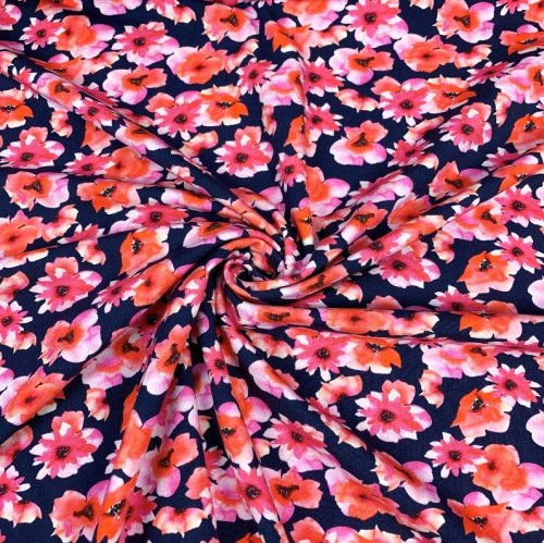 RESTSTÜCK 1,30m!!! - Jersey - Sea of Flowers - red