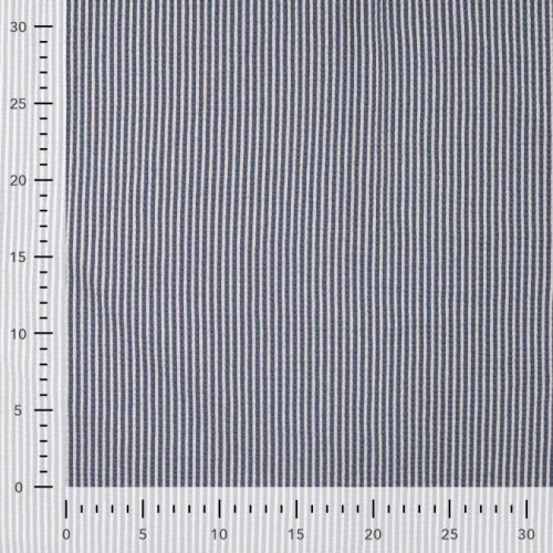 Jersey Seersucker - Stripes - denim