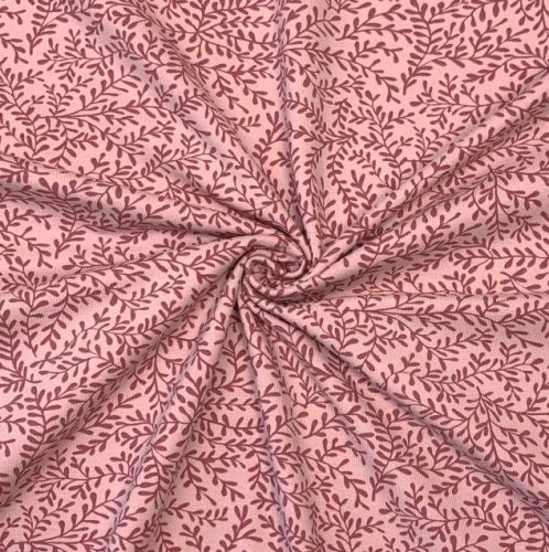 RESTSTÜCK 50cm !!! - Jersey - Soft Tendril Leaves - old rose