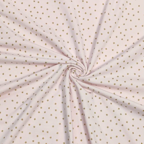 Jersey - Baby - Sterne - rosa/gold - Rico Design