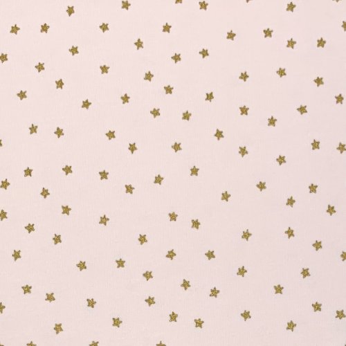 Jersey - Baby - Sterne - rosa/gold - Rico Design