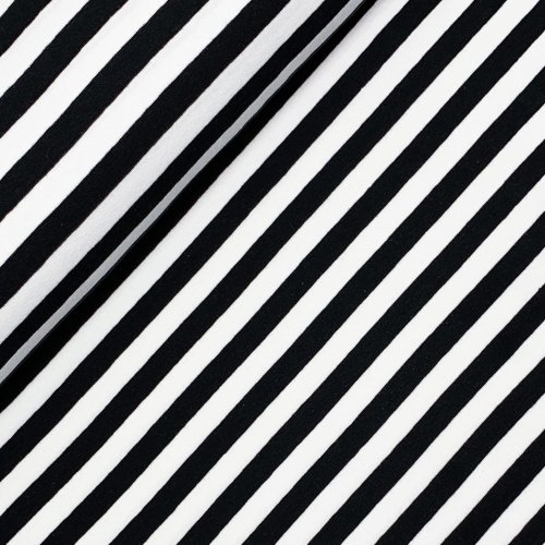 Jersey - Streifen - black/white