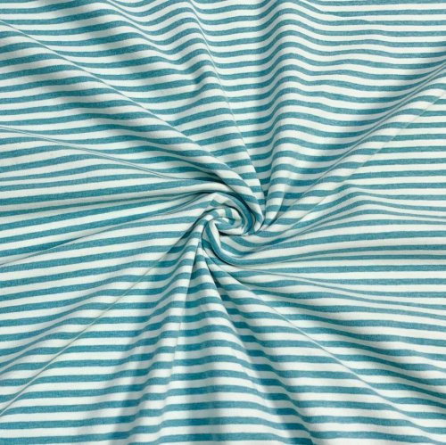 Jersey - Streifen - blau/weiß