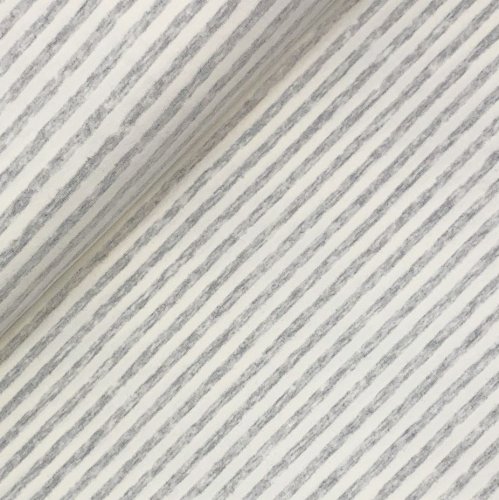 RESTSTÜCK 0,5m!!! - Jersey - Streifen - hellgrau/weiß