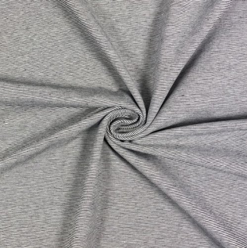Jersey - Streifen - weiß/schwarz meliert - 2/1 mm