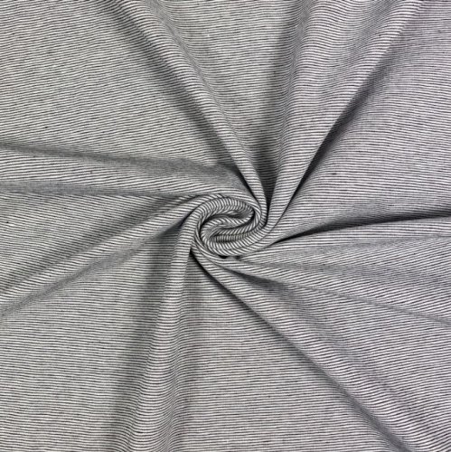 Jersey - Streifen - weiß/schwarz meliert - 2/1 mm