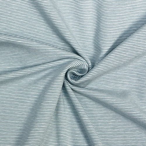 Preview: RESTSTÜCK 1,10m !!! - Jersey - Streifen - small - dusty mint/white