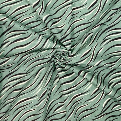 Preview: RESTSTÜCK 0,50m !!! - Jersey - Zebra Zaylee - mint