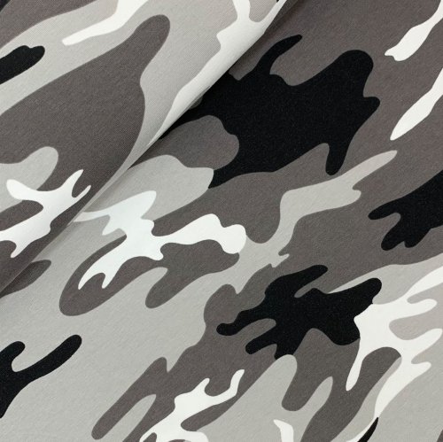 Jersey - Vera - Camouflage grau  - Swafing