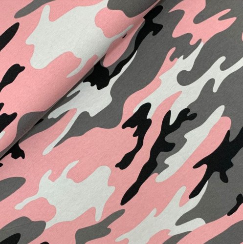 Jersey - Vera - Camouflage rosa  - Swafing