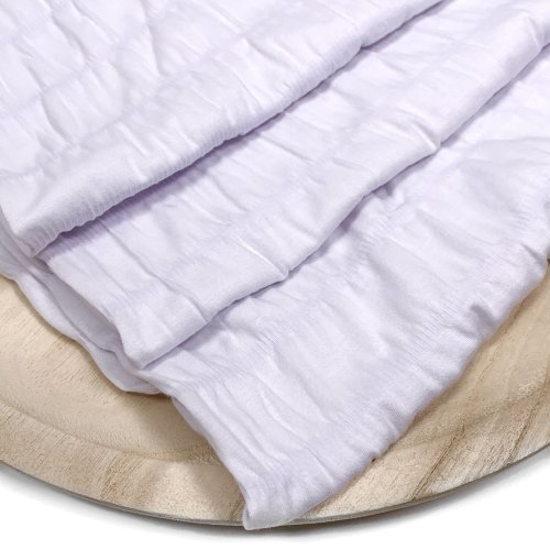 RESTSÜCK 90cm !!! - Jersey gesmokt - weiß