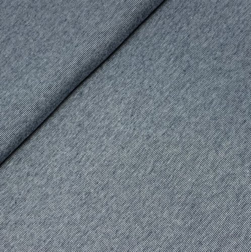 RESTSTÜCK 1,20m !!! - Bio Jersey - Summer Mélange - blue navy/meringa - A85/A17 - Albstoffe - Hamburger Liebe