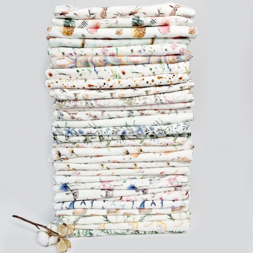 Preview: RESTSTÜCK 0,50m !!! - Jersey - Olivenzweige