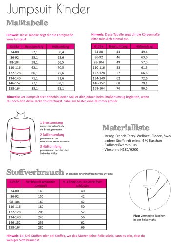 Papierschnittmuster - Jumpsuit - Kinder - Fadenkäfer