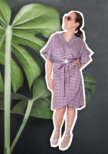 Baumwoll Satin - Just Dots - violett - In my Garden - Hamburger Liebe