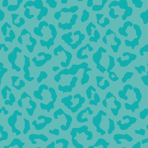 Jacquard Frottee - Leopard - türkis