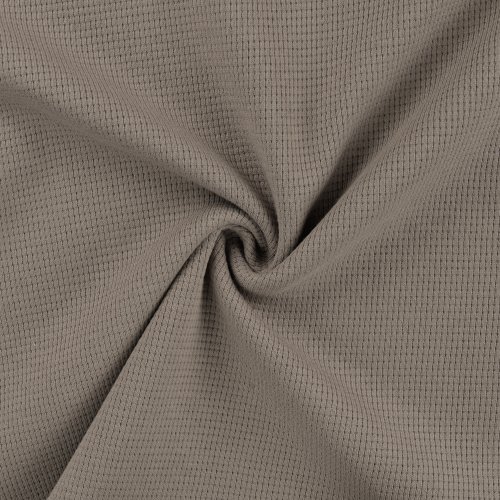 Strickjersey - Mini Waffel - taupe