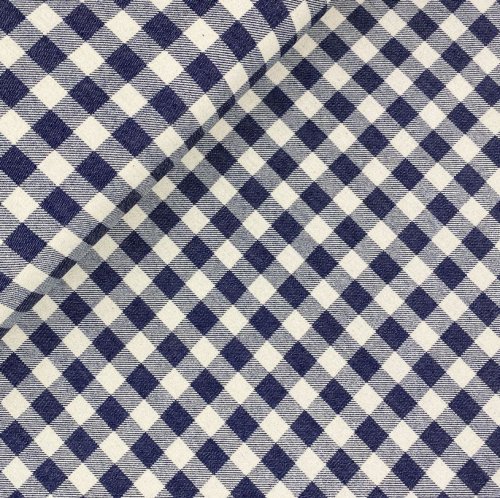 RESTSTÜCK 0,90m !!! - Baumwolle - Denim Check - Karo - klein - dark blue
