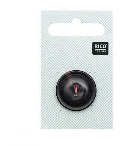 Knopf - 25 mm - schwarz braun meliert - Rico Design