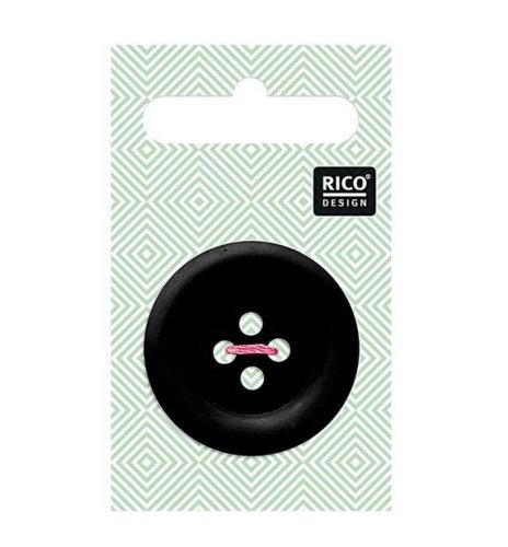 Knopf - 34 mm - schwarz matt - Rico Design