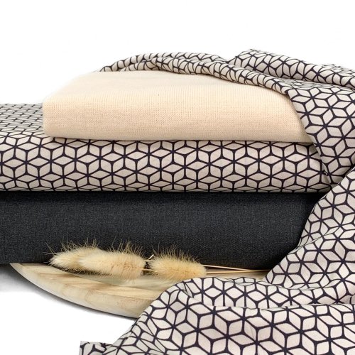 Preview: RESTSTÜCK 0,70m !!! - Bambus Twill - uni - anthracite