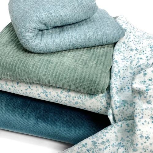 RESTSTÜCK 0,90m !!! - Musselin - Small Stains - dusty blue