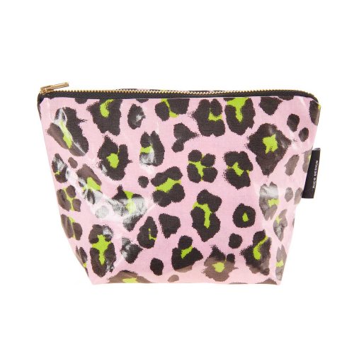 Kosmetiktasche - Acid Leo - klein - rosa/neongrün - 21x14x7cm