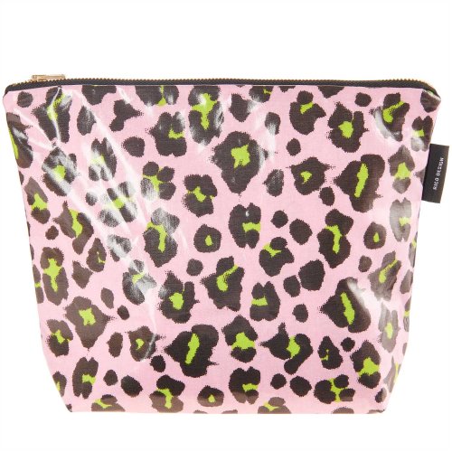 Kosmetiktasche - Acid Leo - rosa/neongrün - 28x21x9cm