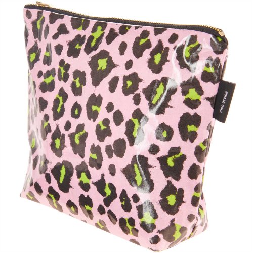 Kosmetiktasche - Acid Leo - rosa/neongrün - 28x21x9cm