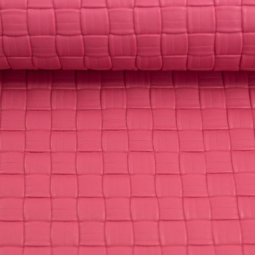 Kunstleder - Venus - Flechtoptik - pink - Swafing