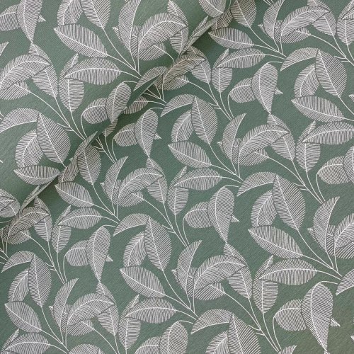 Bio French Terry - Leaves - dusty green