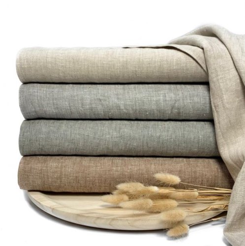 RESTSTÜCK 50cm !!! - Leinen - Georgio - grey melange