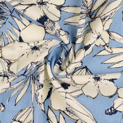 Leinen Viskose - Vera - jeansblau