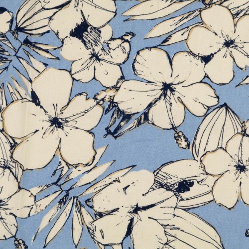 Leinen Viskose - Vera - jeansblau