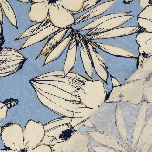 Leinen Viskose - Vera - jeansblau