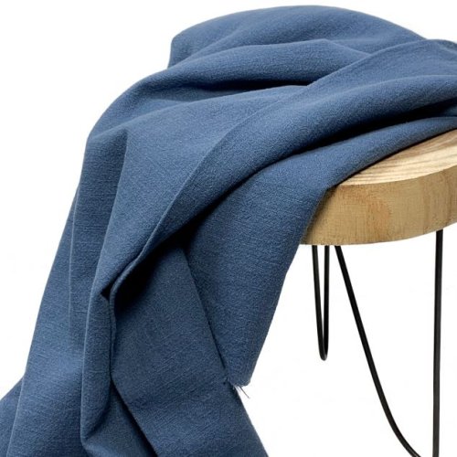 RESTSTÜCK 0,90m !!! - Leinen - stonewashed - dark jeans