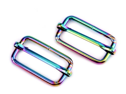 Leiterschnalle - Gurtverschieber - 2er Set - Regenbogen - 25mm
