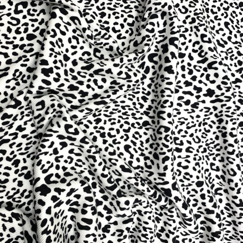 Rib Jersey - Leo - black/white