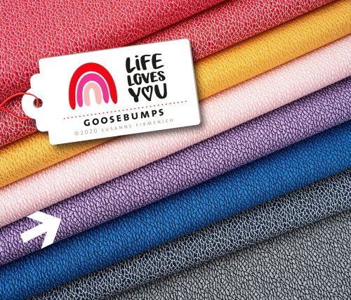 RESTSTÜCK 2,10m !!! - Bio Jacquard Jersey - Goosebumps - glicine/viola - A82/A85 - Life Loves You - Hamburger Liebe - Albstoffe
