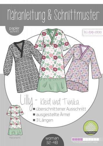 Papierschnittmuster -  Lilly Kleid und Tunika - Damen - Kibadoo