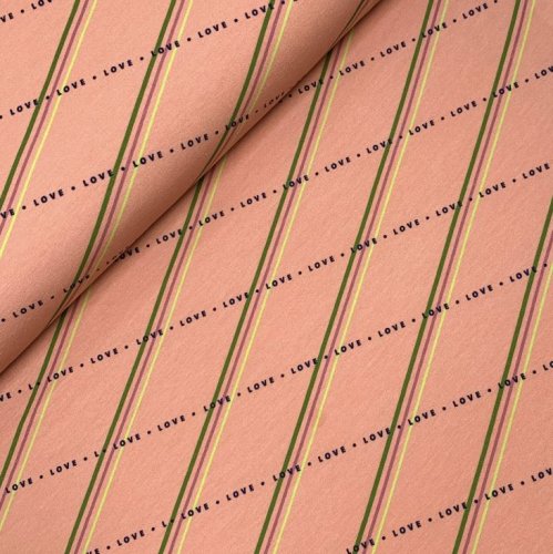 RESTSTÜCK 0,90m !!! - Bio Jersey - Love Always Wins - Col. 03 - Only You - Hamburger Liebe - Albstoffe