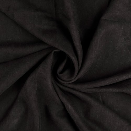 Lyocell Leinen - uni - schwarz